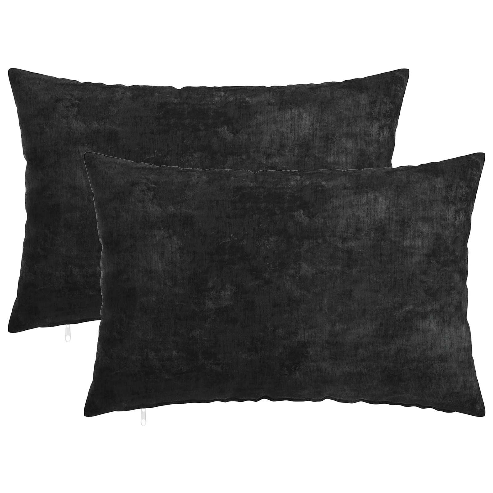 vidaXL Podložka 2 ks HEERLEN Antracitová 30 x 50 cm Čenilová tkanina