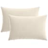 vidaXL Padi 2 tk HEERLEN Kreemjas 30 x 50 cm &Scaron;en&uuml;&uuml;lfabric