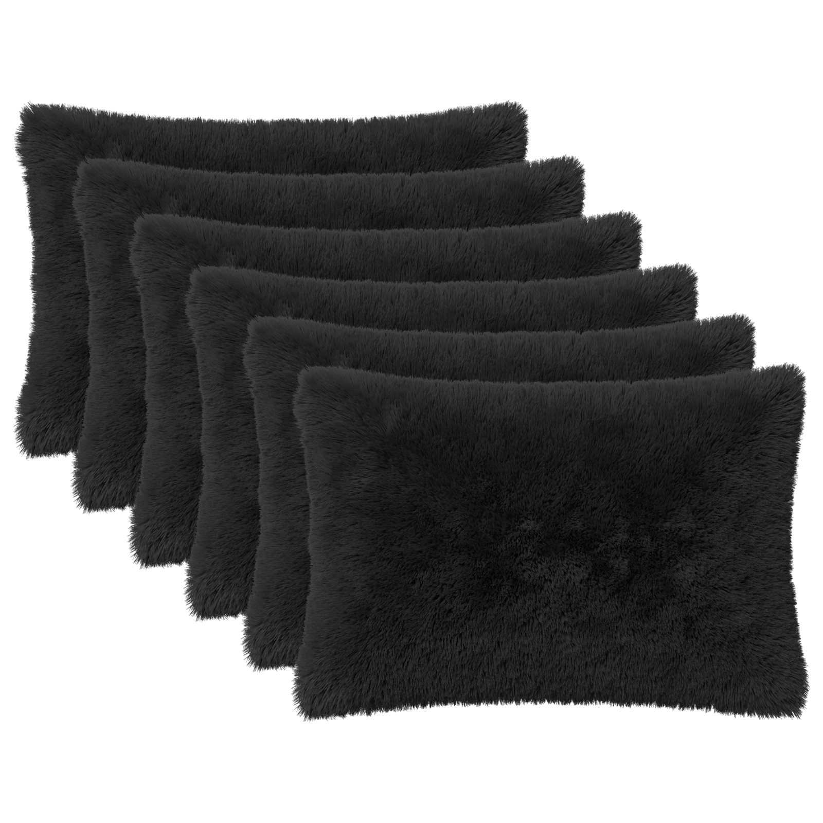 Kussen met kussen HEERLEN 2 st Zwart PV Fleece image 1