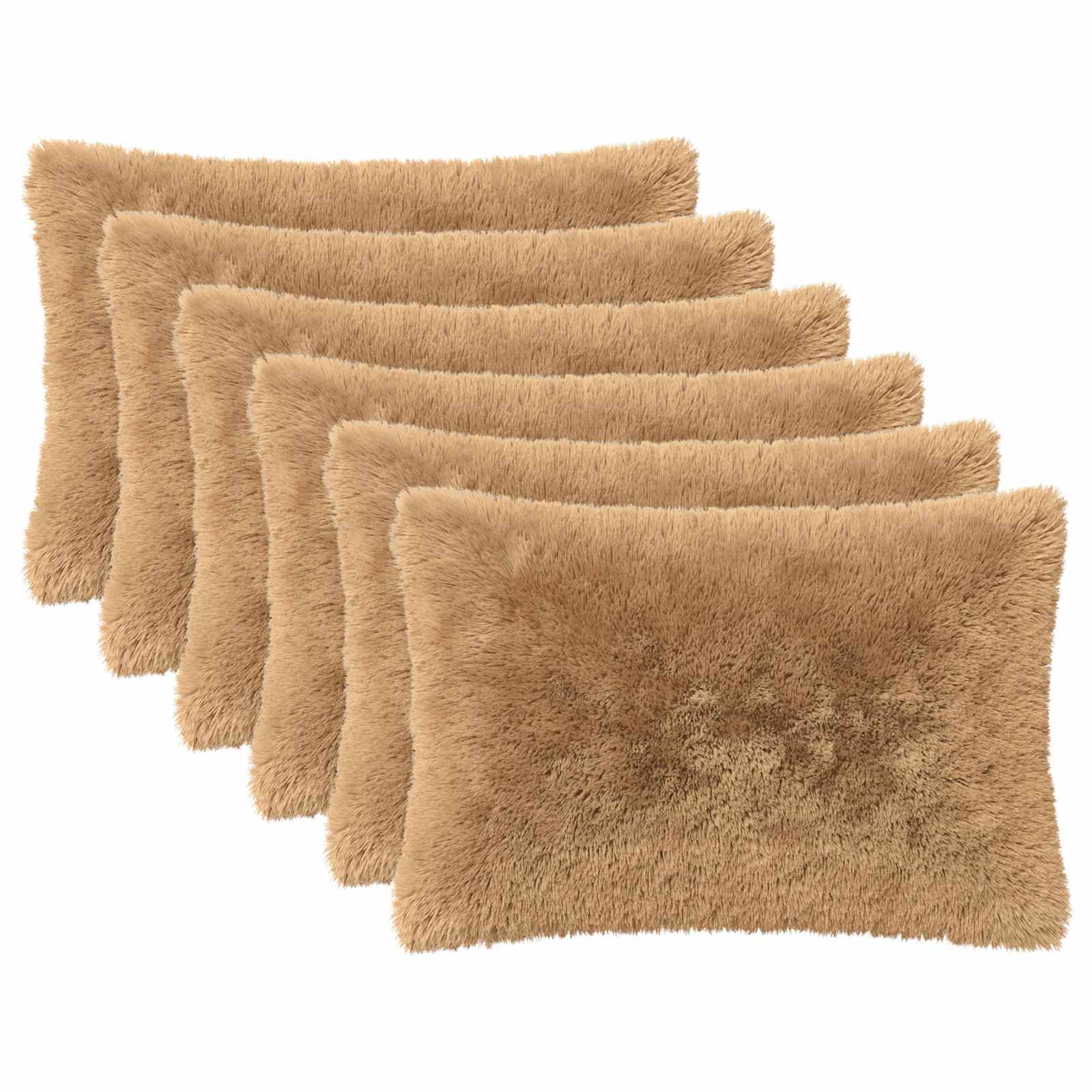 Kussen met kussen HEERLEN 2 st Taupe PV Fleece image 1
