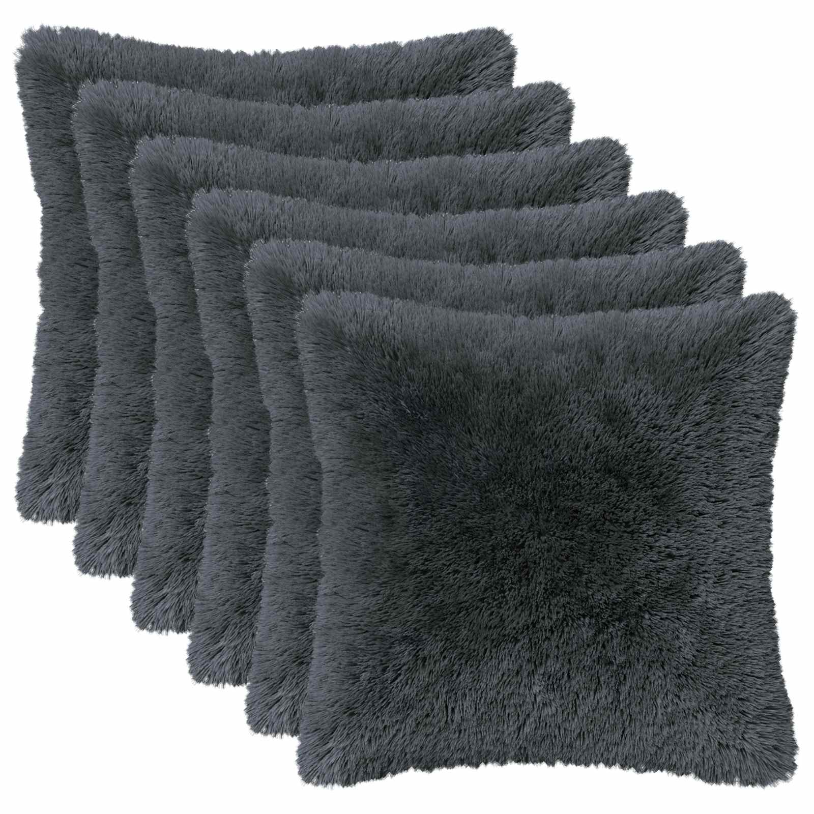 Kussen met kussen HEERLEN 6 st Antraciet PV Fleece image 1