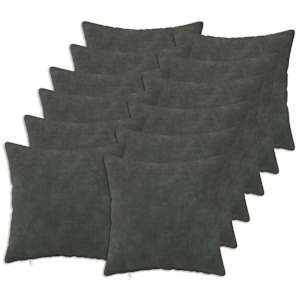 vidaXL Padi 12 tk HEERLEN Antratsiit 40 x 40 cm Mikrofliis