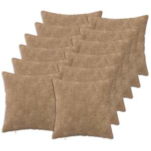 vidaXL Padi 12 tk HEERLEN Pruunikashall 40 x 40 cm Mikrofliis