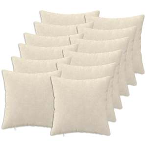vidaXL Padi 12 tk HEERLEN Kreemjas 40 x 40 cm Mikrofliis