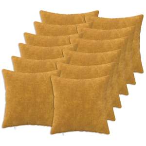 vidaXL Padi 12 tk HEERLEN Kollane 40 x 40 cm Mikrofliis