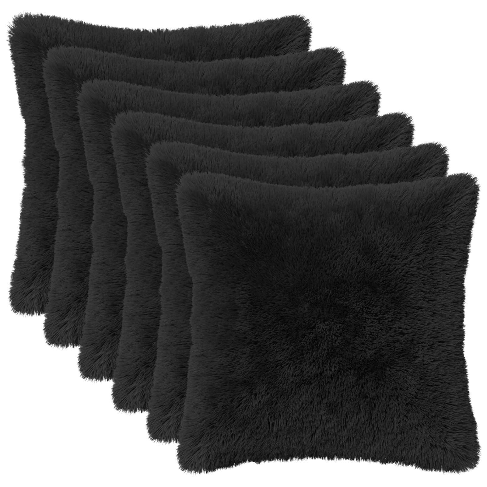 Kussen met kussen HEERLEN 6 st Zwart PV Fleece image 1