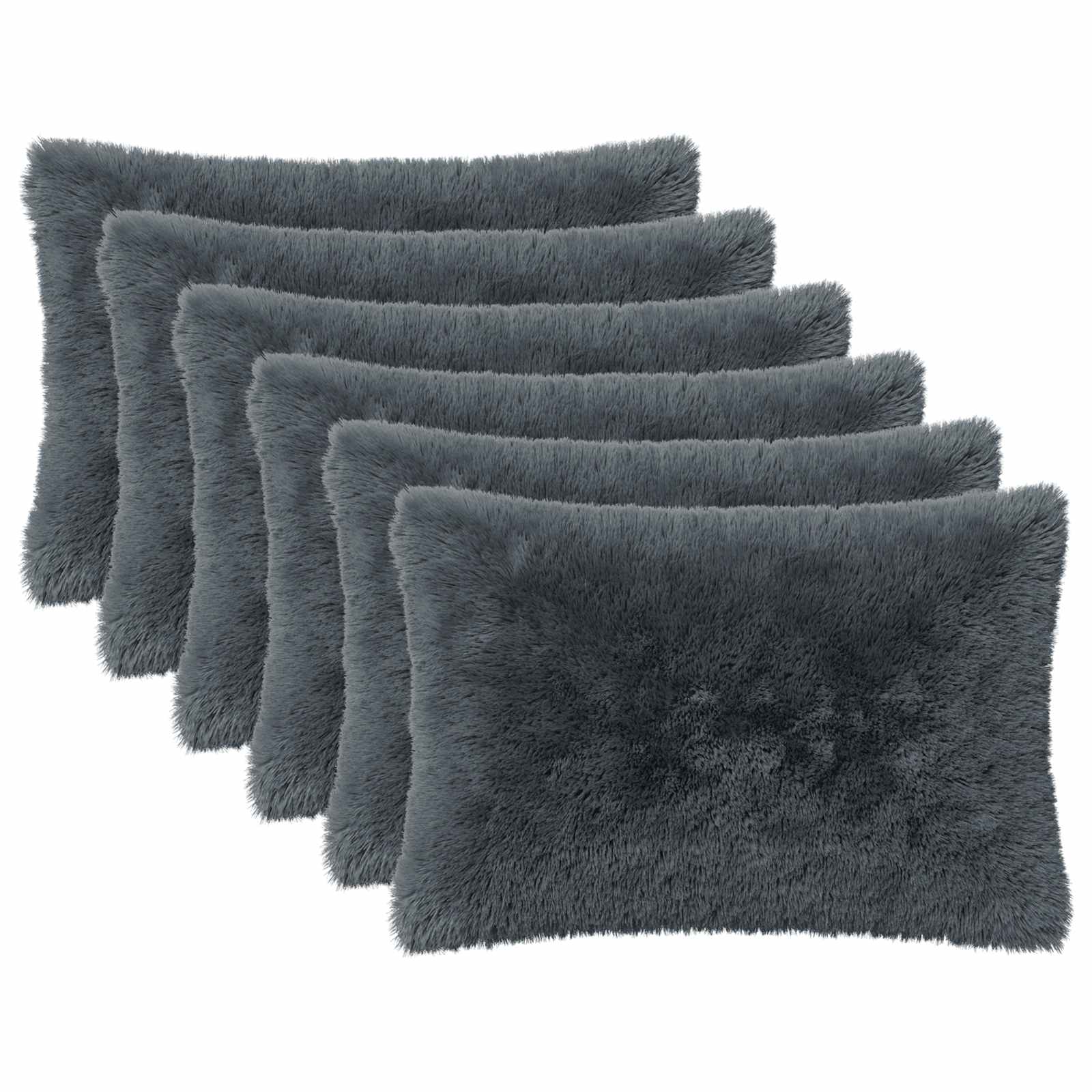 Kussen met kussen HEERLEN 2 st Antraciet PV Fleece image 1