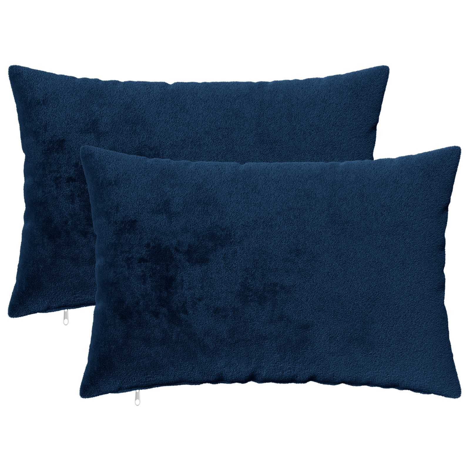Dekorativna blazina 2 kos HEERLEN Temno modra 40 x 60 cm Flanel