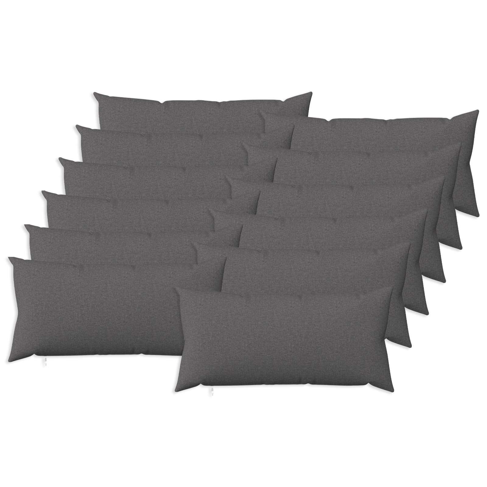 vidaXL Podložka s vankúšom HEERLEN 12 ks Svetlosivá Látka
