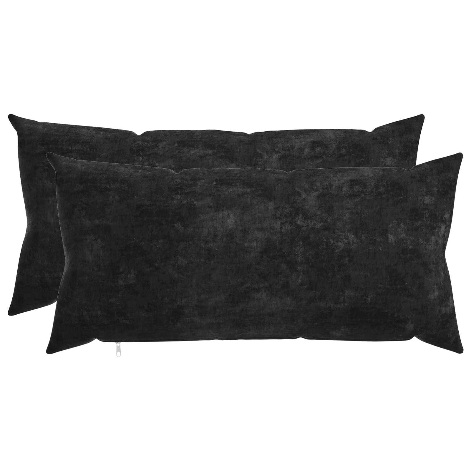 vidaXL Podložka 2 ks HEERLEN Antracitová 40 x 80 cm Čenilová tkanina