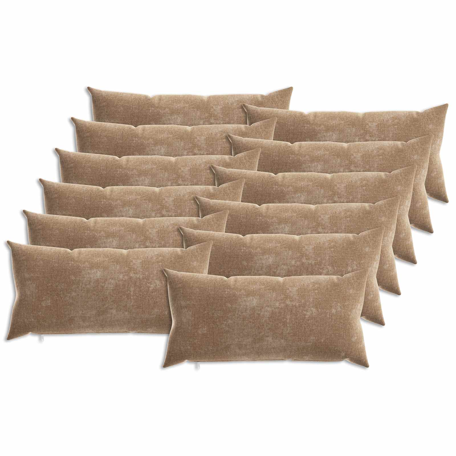 vidaXL Plaid kussen 12 st HEERLEN Bruin 40 x 80 cm Chenille Stof, foto 3