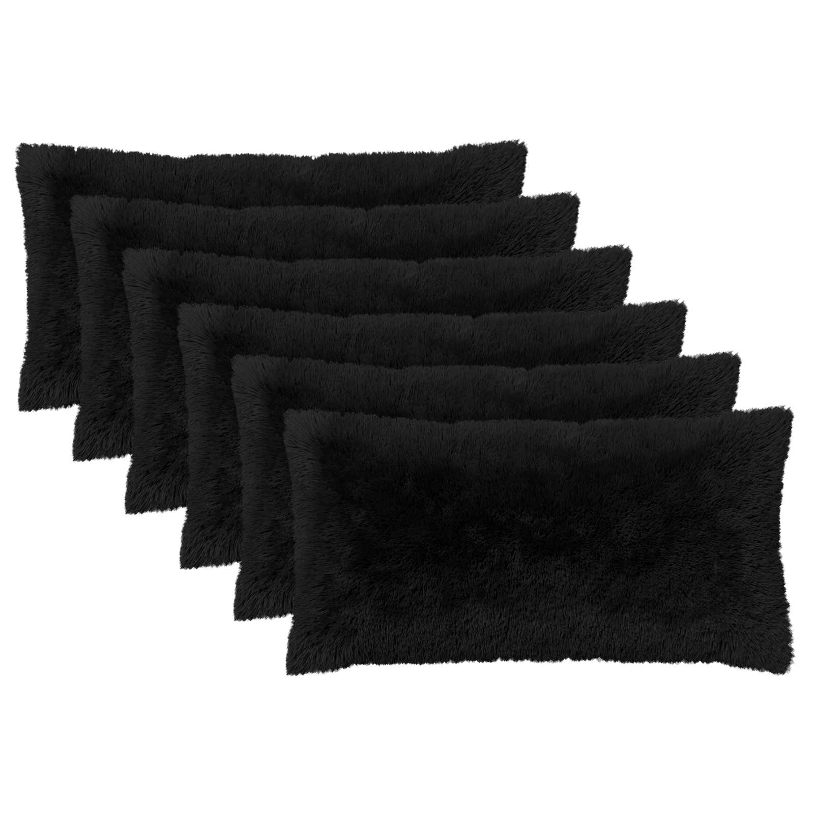 Kussen met kussen HEERLEN 6 st Zwart PV Fleece image 1