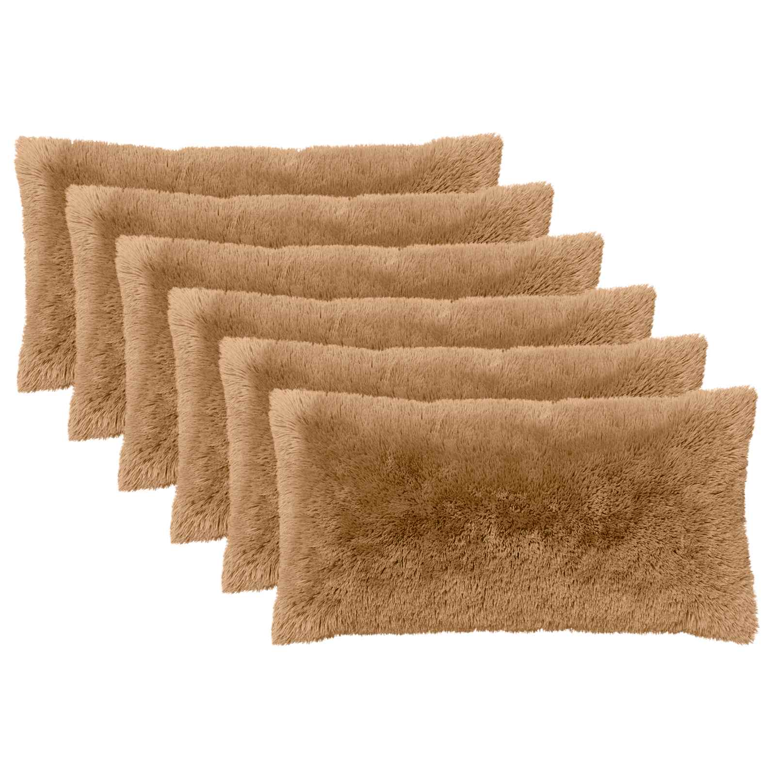 Kussen met kussen HEERLEN 2 st Taupe PV Fleece image 1