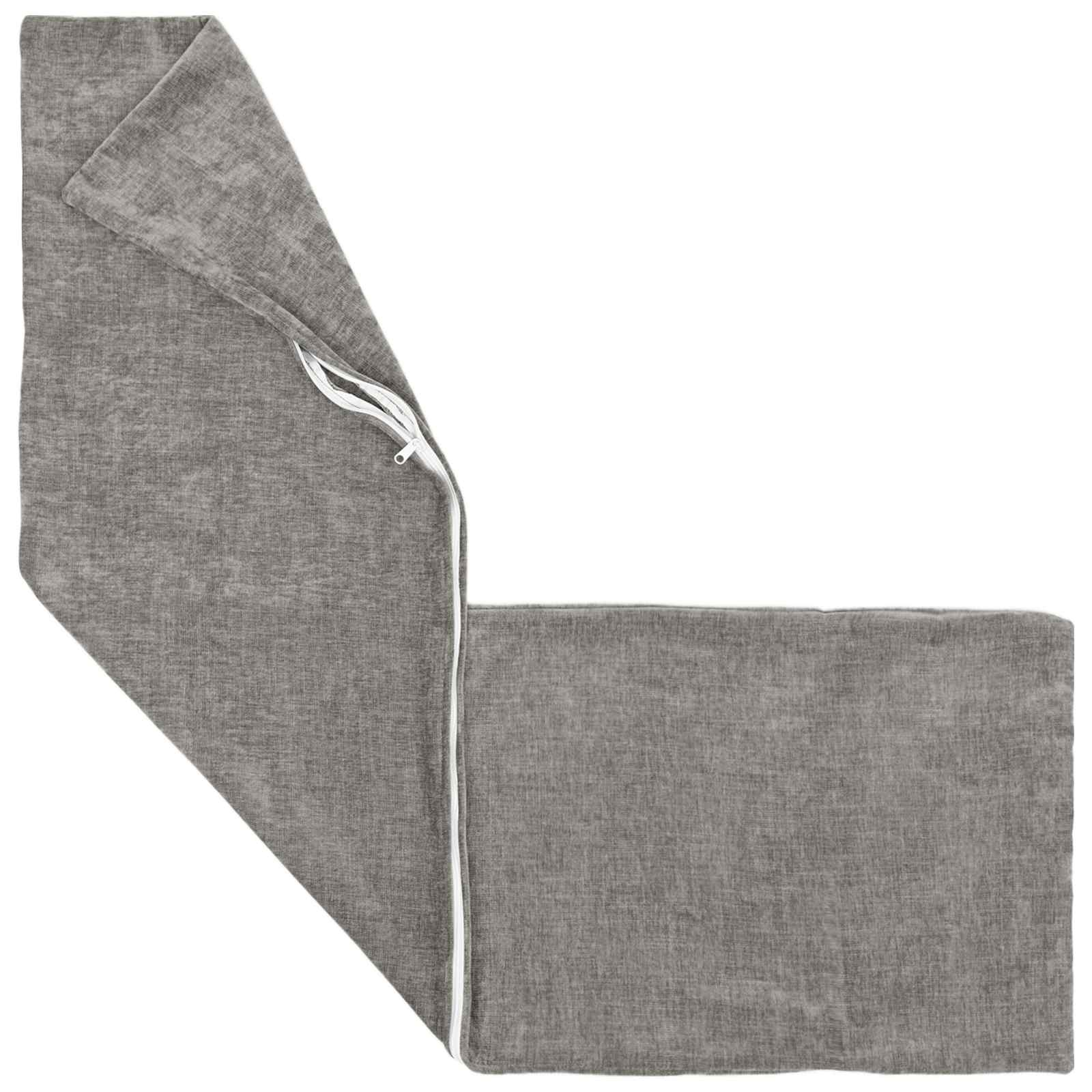 Dekorativna blazina 2 kos HEERLEN Temno siva 40 x 145 cm