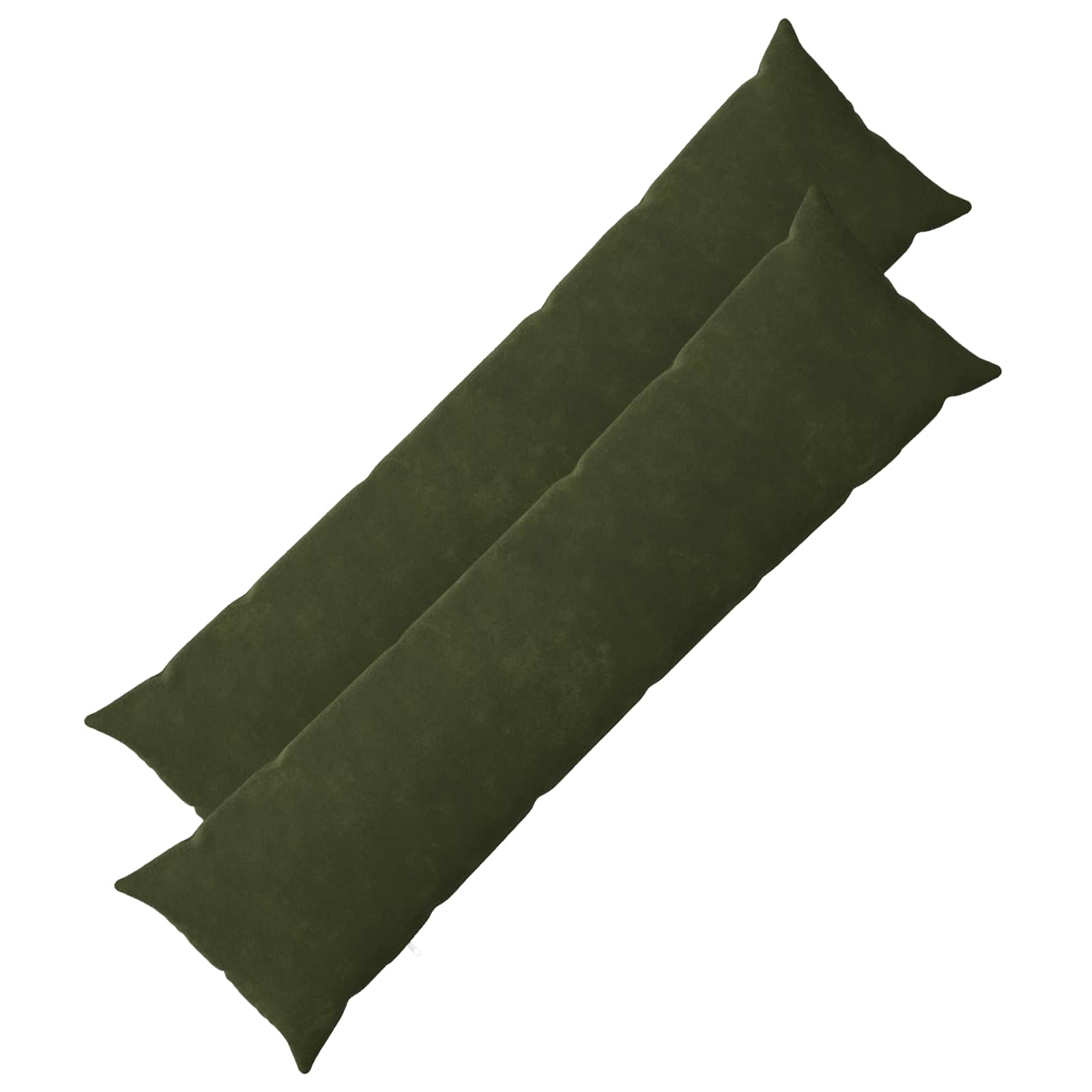 vidaXL Podložka 2 ks HEERLEN Zelená 40 x 145 cm Mikrovlákno fleece