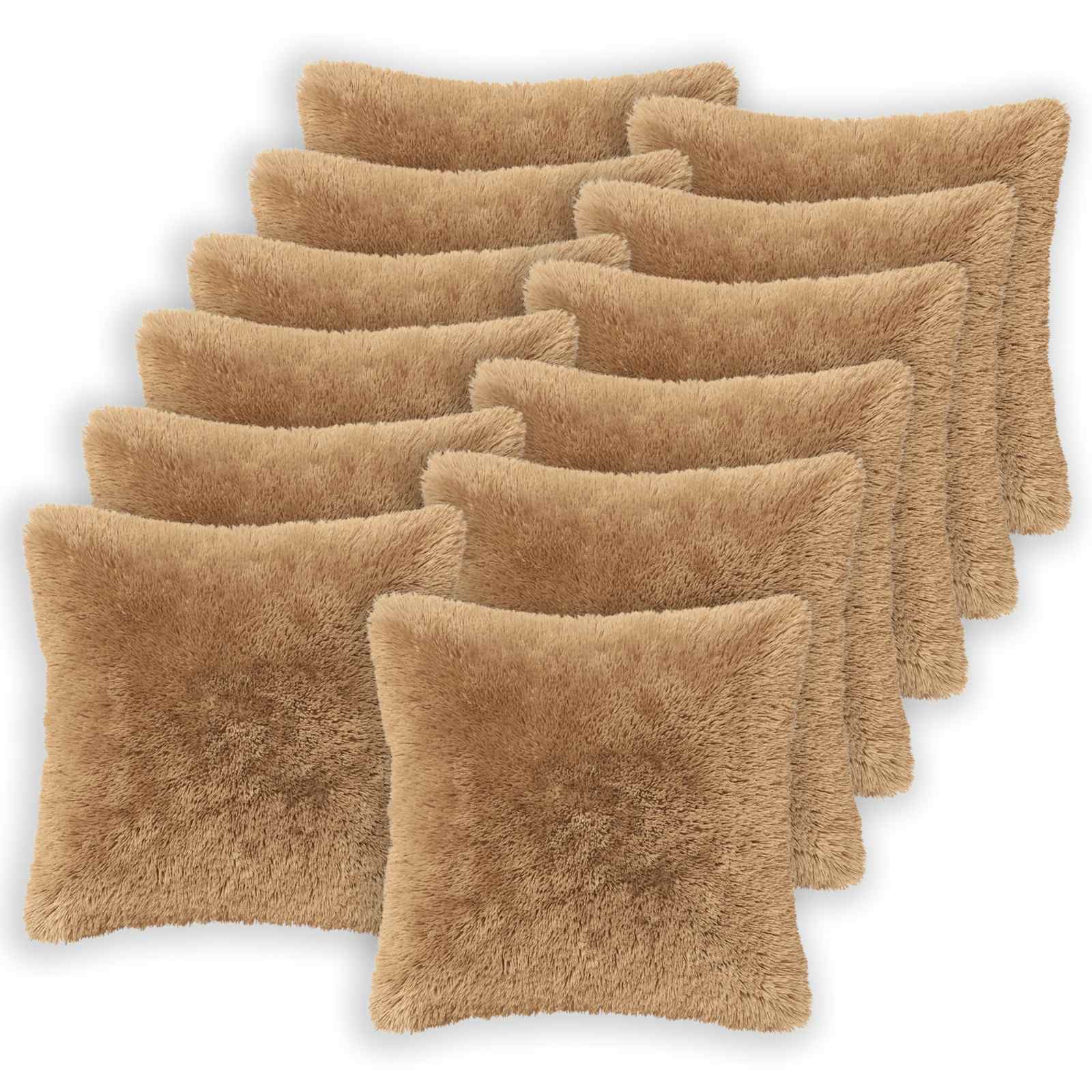 Kussen met kussen HEERLEN 12 st Taupe PV Fleece image 1