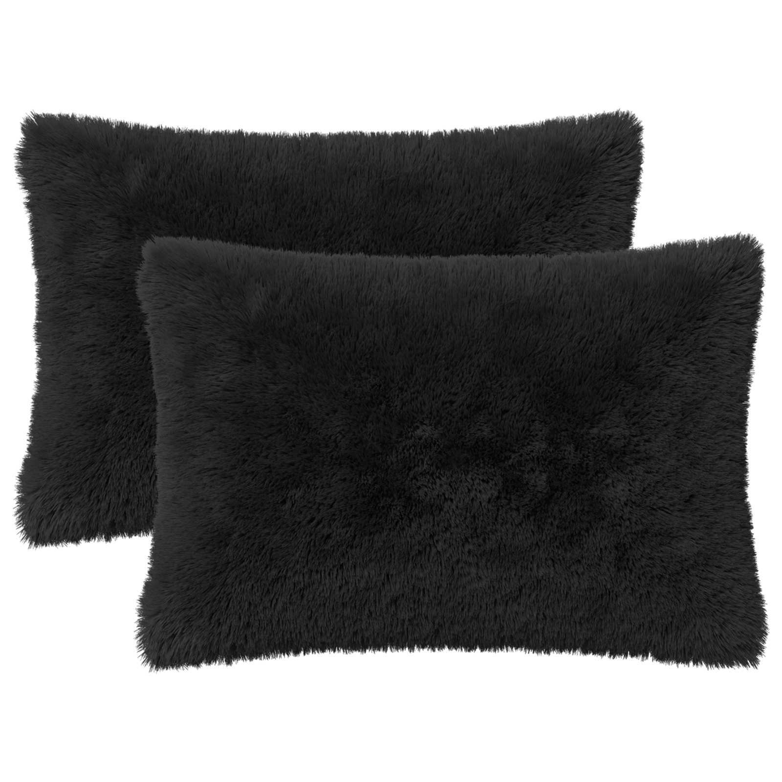 Kussen met kussen HEERLEN 2 st Zwart PV Fleece image 1