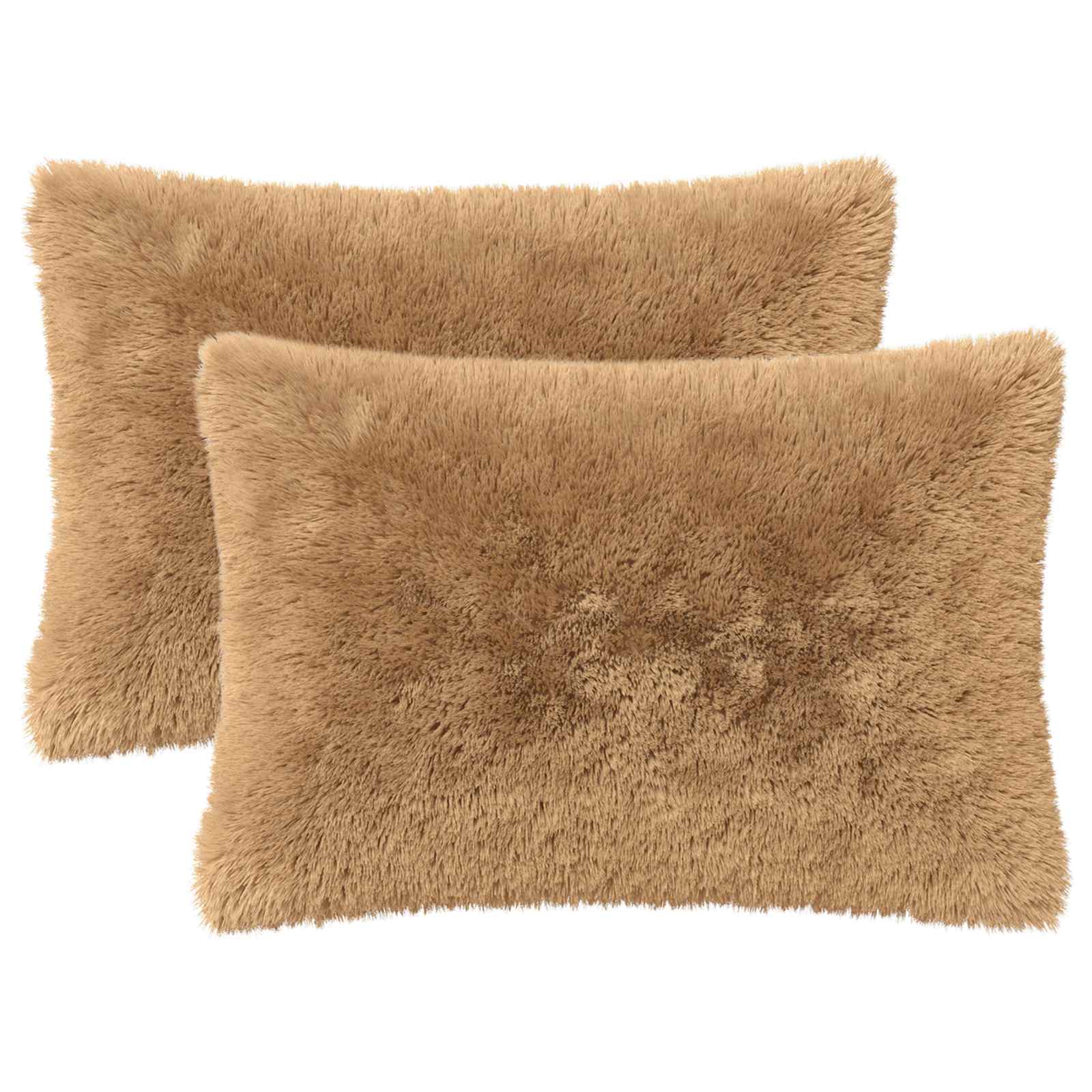 Kussen met kussen HEERLEN 2 st Taupe PV Fleece image 1
