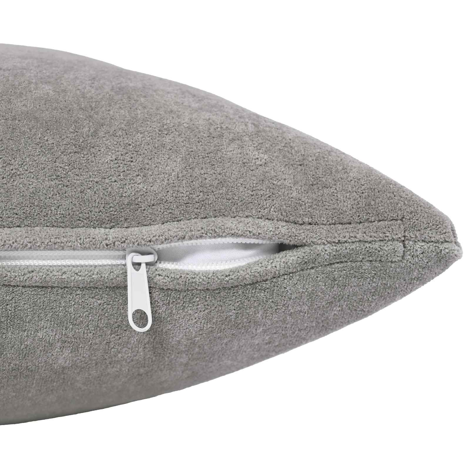 Kussen met kussen HEERLEN 2 st Lichtgrijs Microfiber Fleece image 5