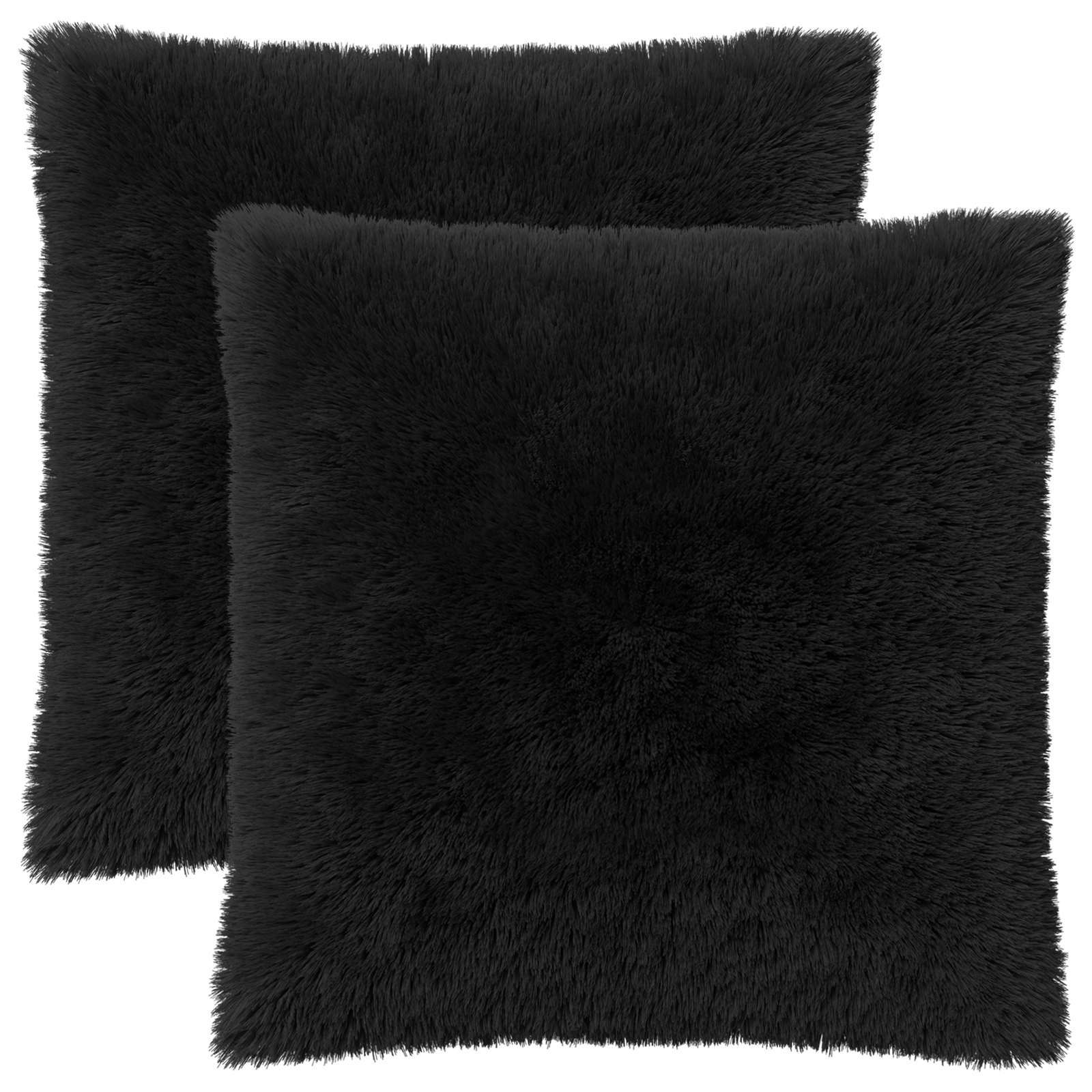 Kussen met kussen HEERLEN 2 st Zwart PV Fleece image 1