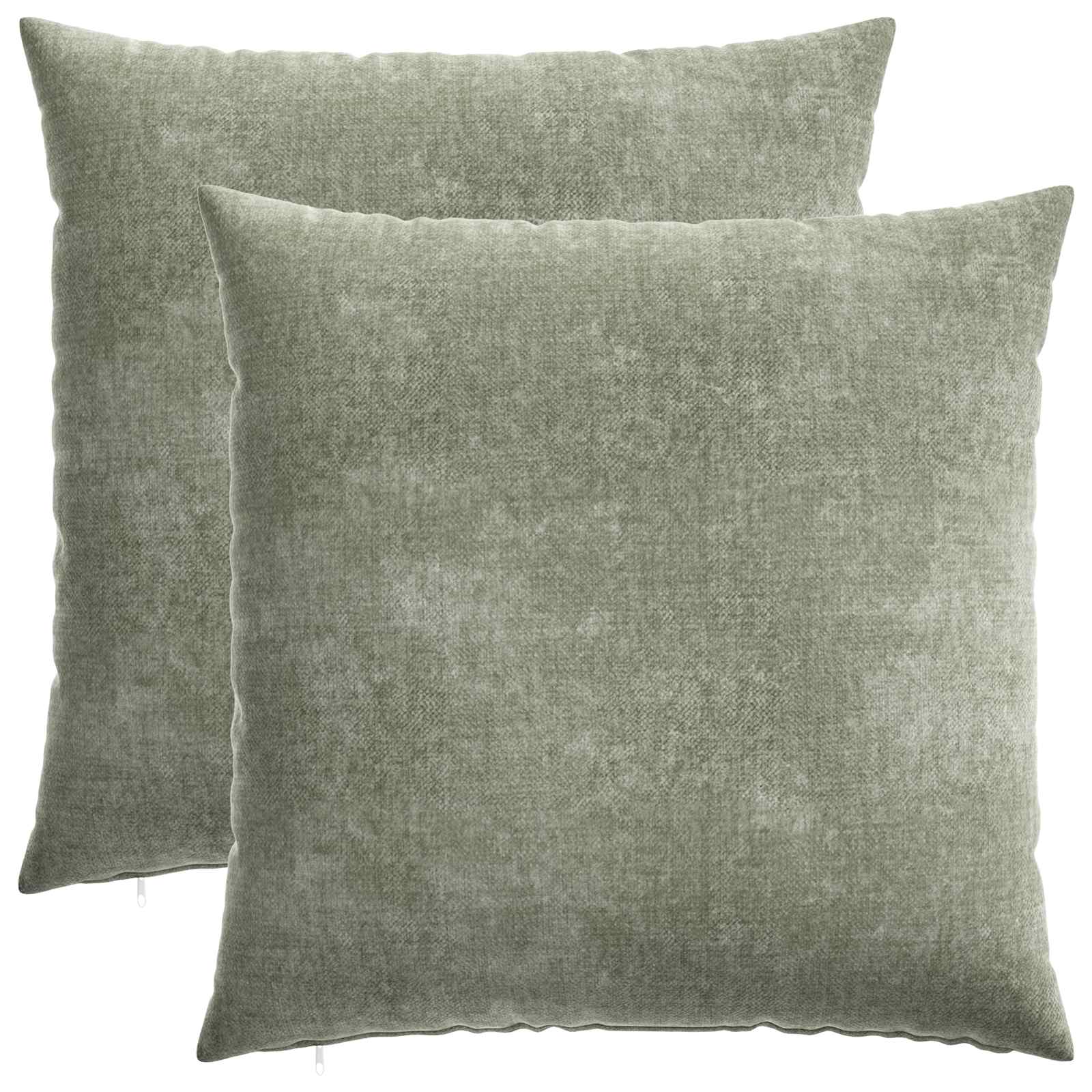vidaXL Podložka 2 ks HEERLEN Zelená 65 x 65 cm Čenilová tkanina