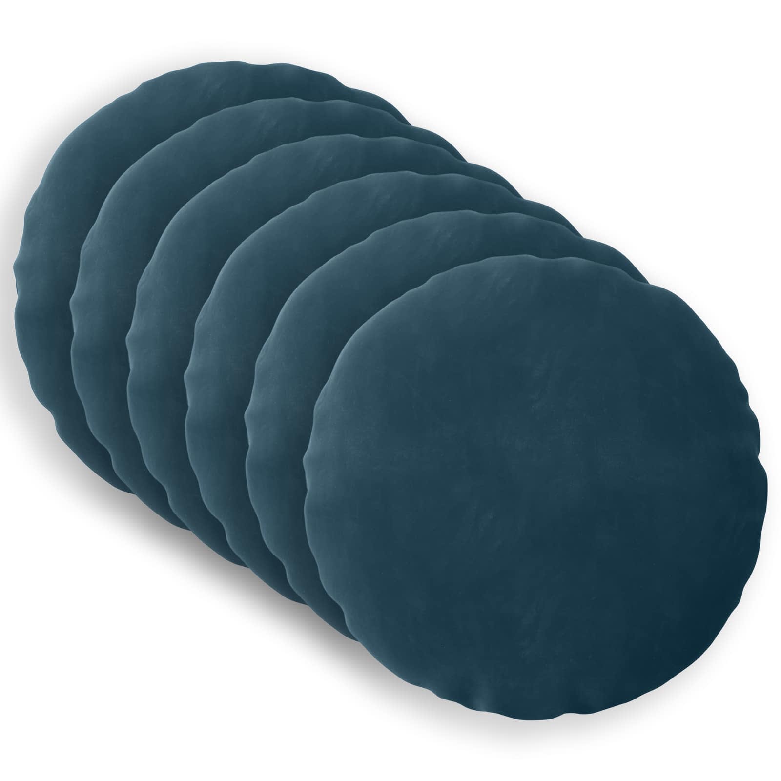 Kussen met kussen HEERLEN 6 st Blauw fluweel image 1