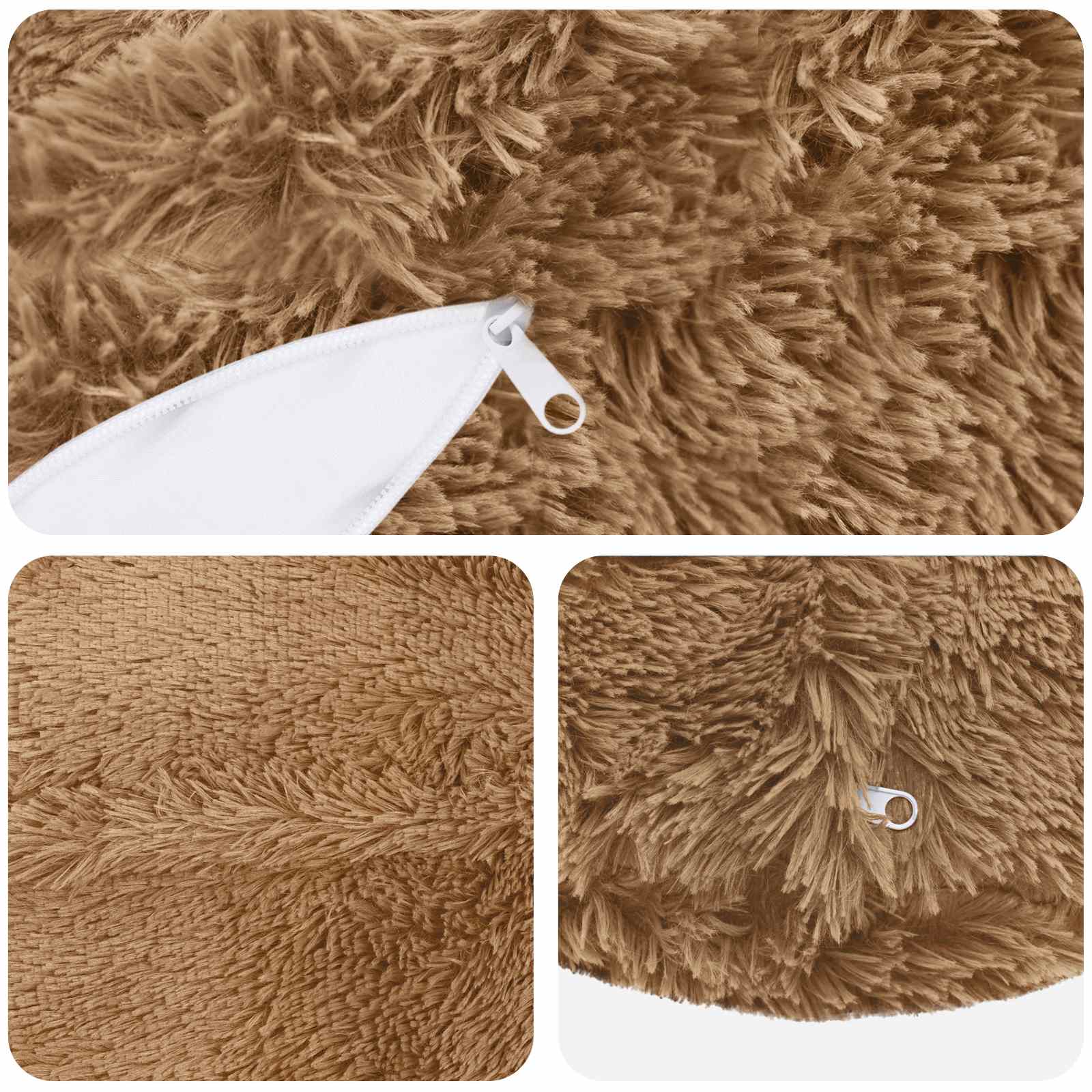 Kussen met kussen HEERLEN 6 st Taupe PV Fleece image 4