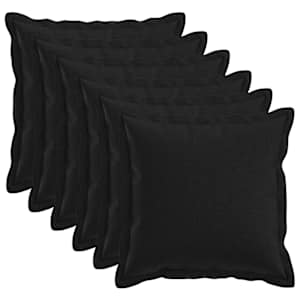 vidaXL Padi 6 tk HOUTEN Must 30 x 30 cm Kunstlinen