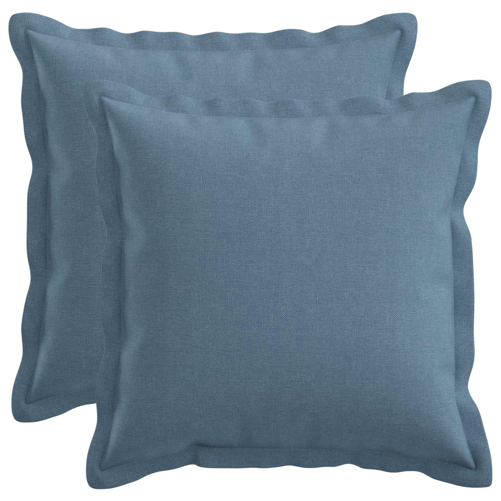 Kussen met kussen HOUTEN 2 st Jeans Blauw Faux Linnen image 1
