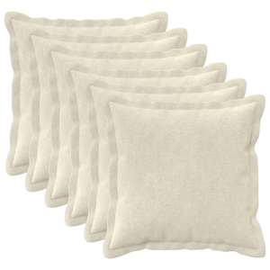 vidaXL Padi 6 tk HOUTEN Kreemjas 30 x 30 cm Mikrofliis