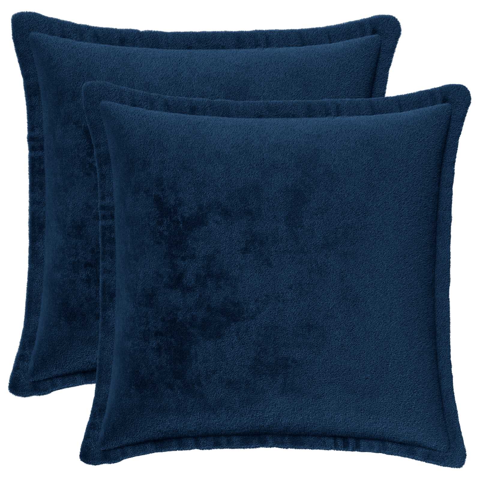 Dekorativna blazina 2 kos HOUTEN Temno modra 30 x 30 cm Flanel