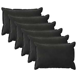 vidaXL Padi 6 tk HOUTEN Must 30 x 50 cm Samet