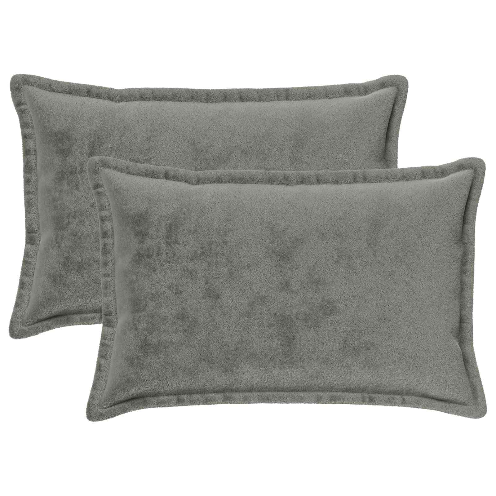 Dekorativna blazina 2 kos HOUTEN Temno siva 30 x 50 cm Flanel
