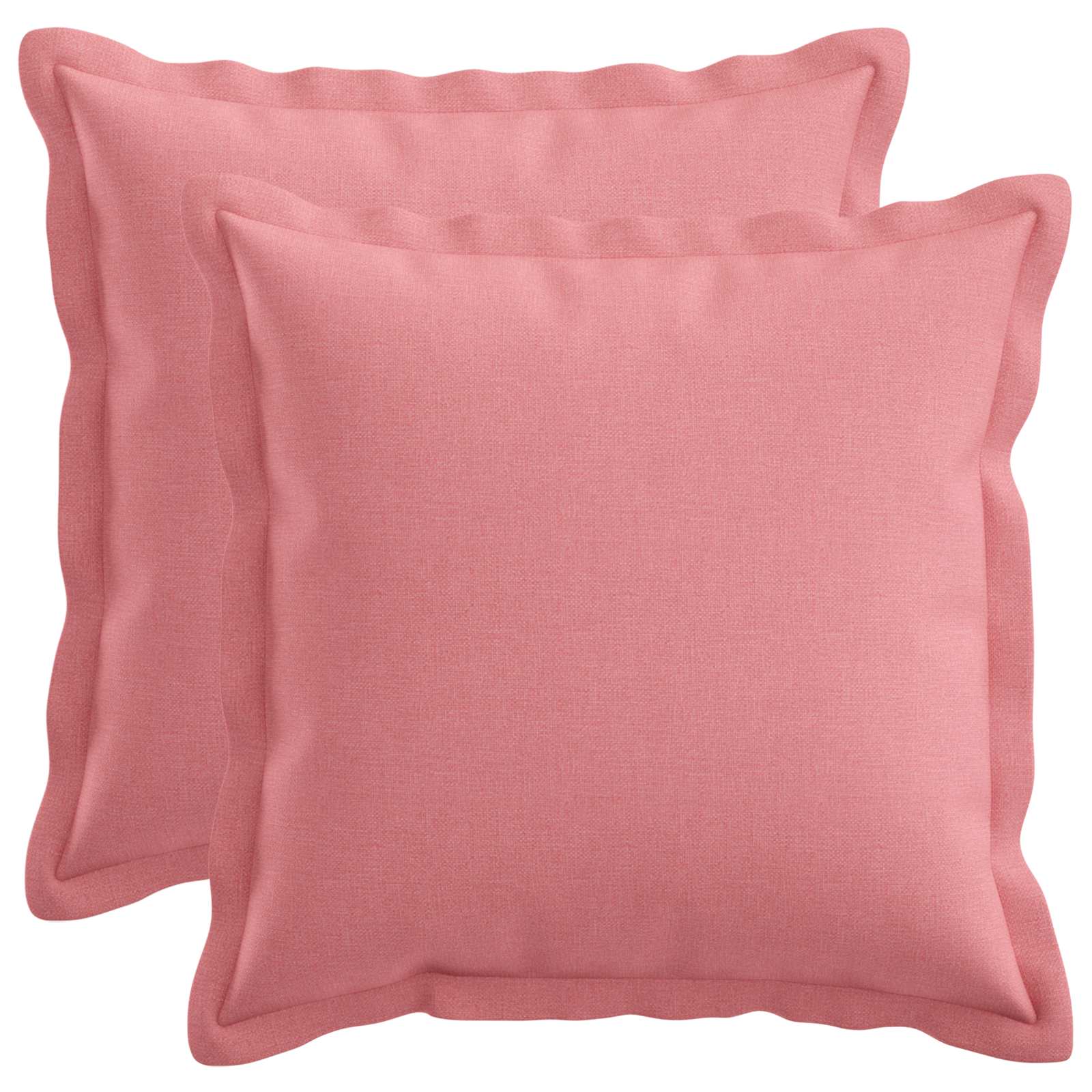 Kussen met kussen HOUTEN 2 st Roze Faux Linnen image 1