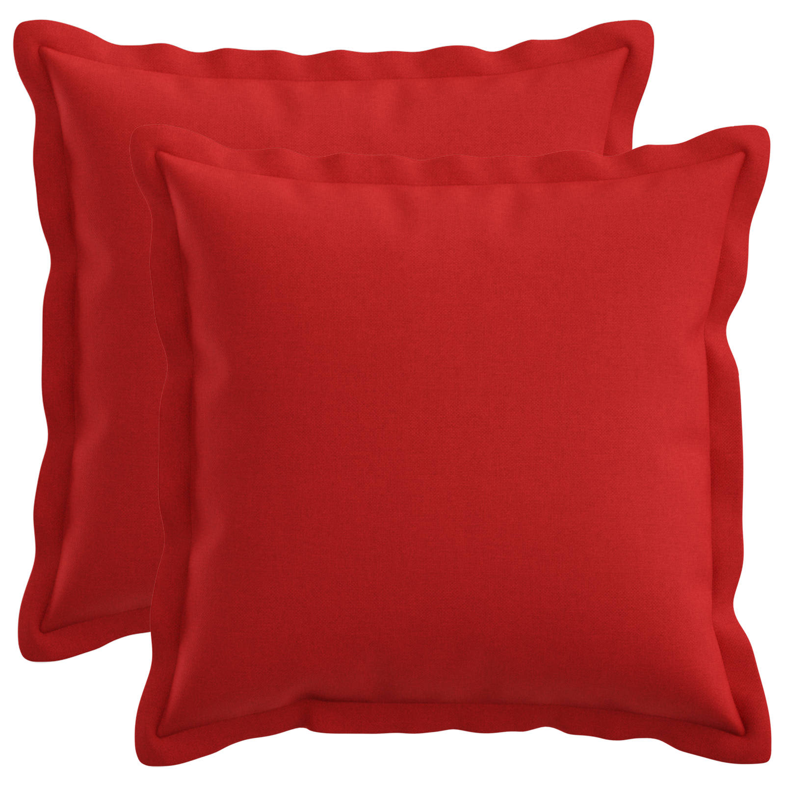 Kussen met kussen HOUTEN 2 st Rood Faux Linnen image 1