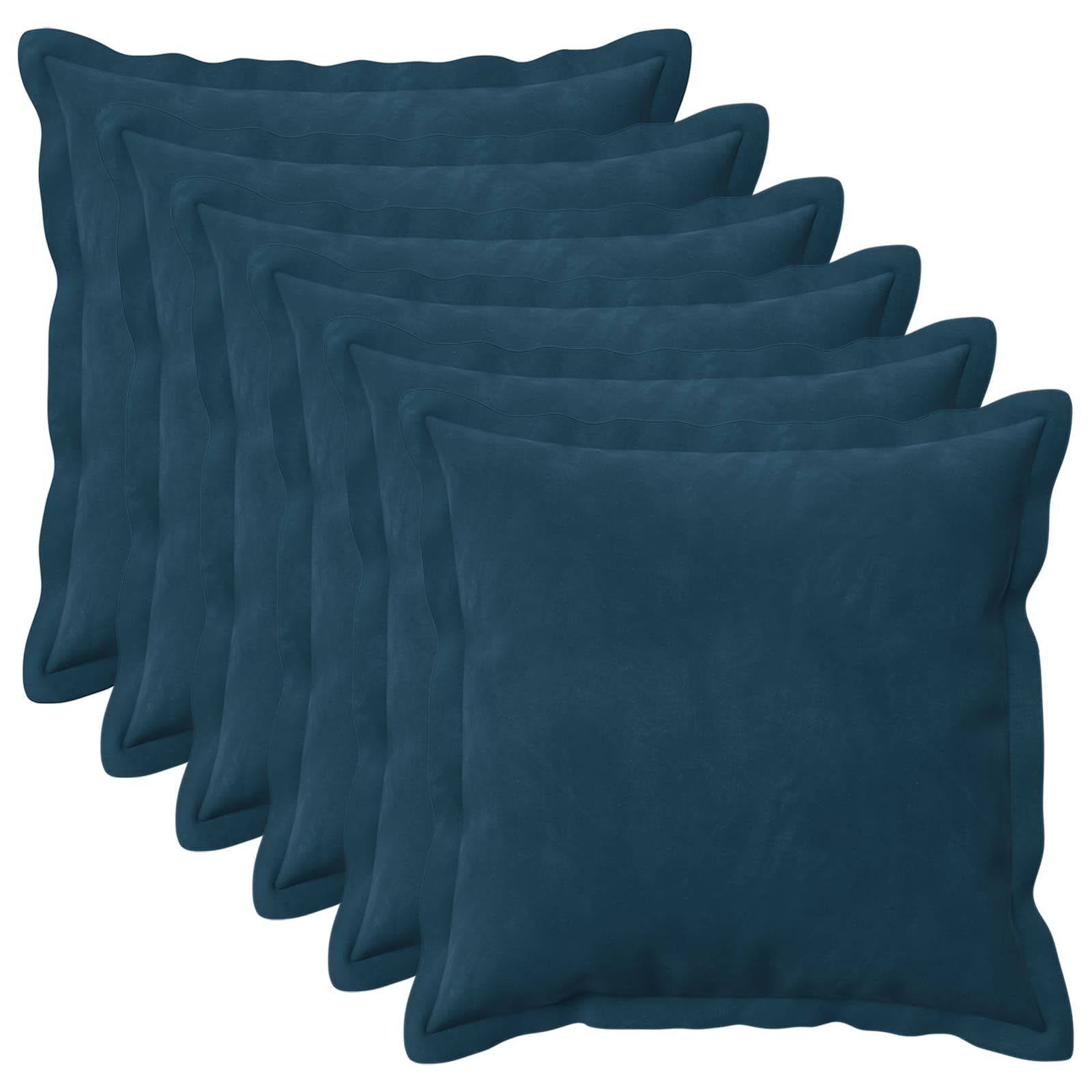 Kussen met kussen HOUTEN 6 st Blauw fluweel image 1
