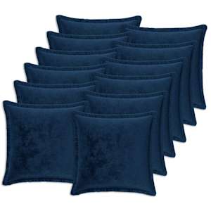 vidaXL Viska Padi 12 tk HOUTEN Tumesinine 40 x 40 cm Flanell