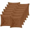 vidaXL Viska Padi 12 tk HOUTEN Helepruun 40 x 40 cm Flanell