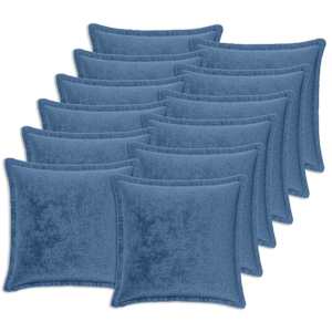 vidaXL Viska Padi 12 tk HOUTEN Helesinine 40 x 40 cm Flanell