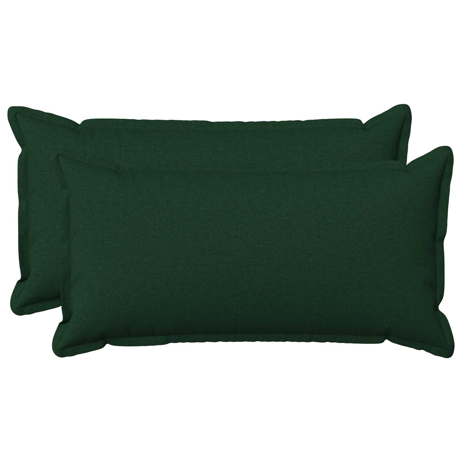 Kussen met kussen HOUTEN 2 st Donkergroen Faux Linnen image 1