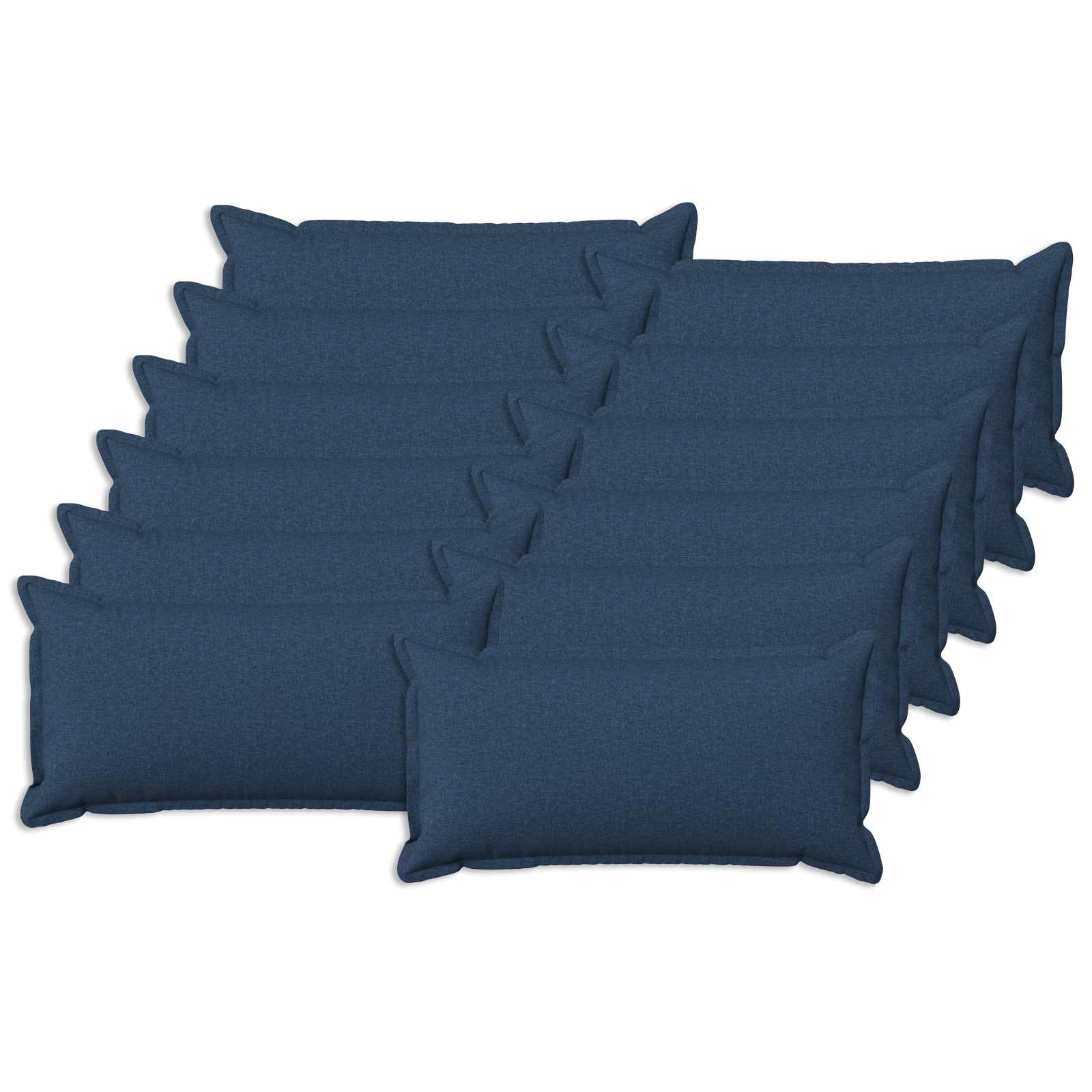 Kussen met kussen HOUTEN 12 st Blauw Faux Linnen image 1