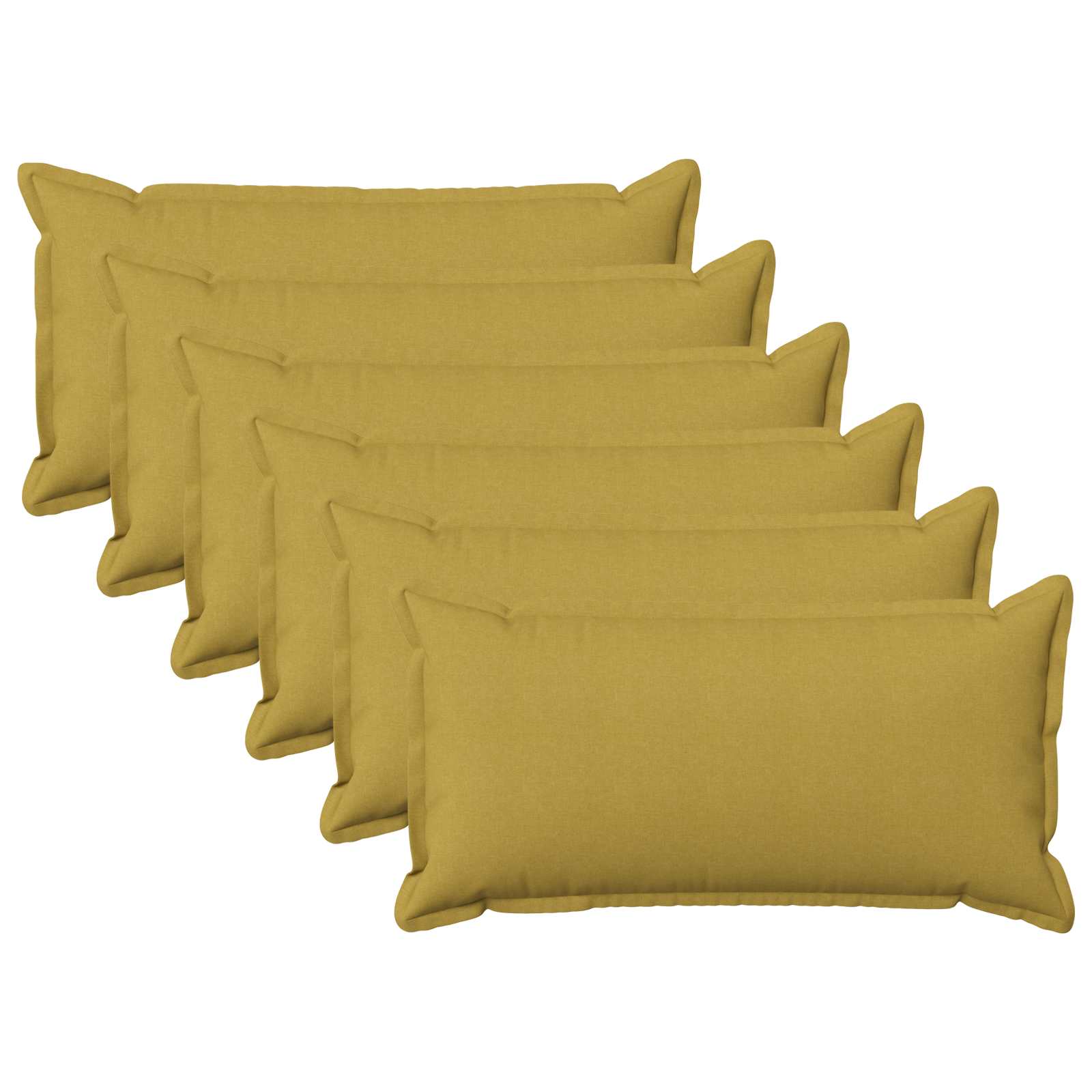 Kussen met kussen HOUTEN 6 st Lichtgroen Faux Linnen image 1