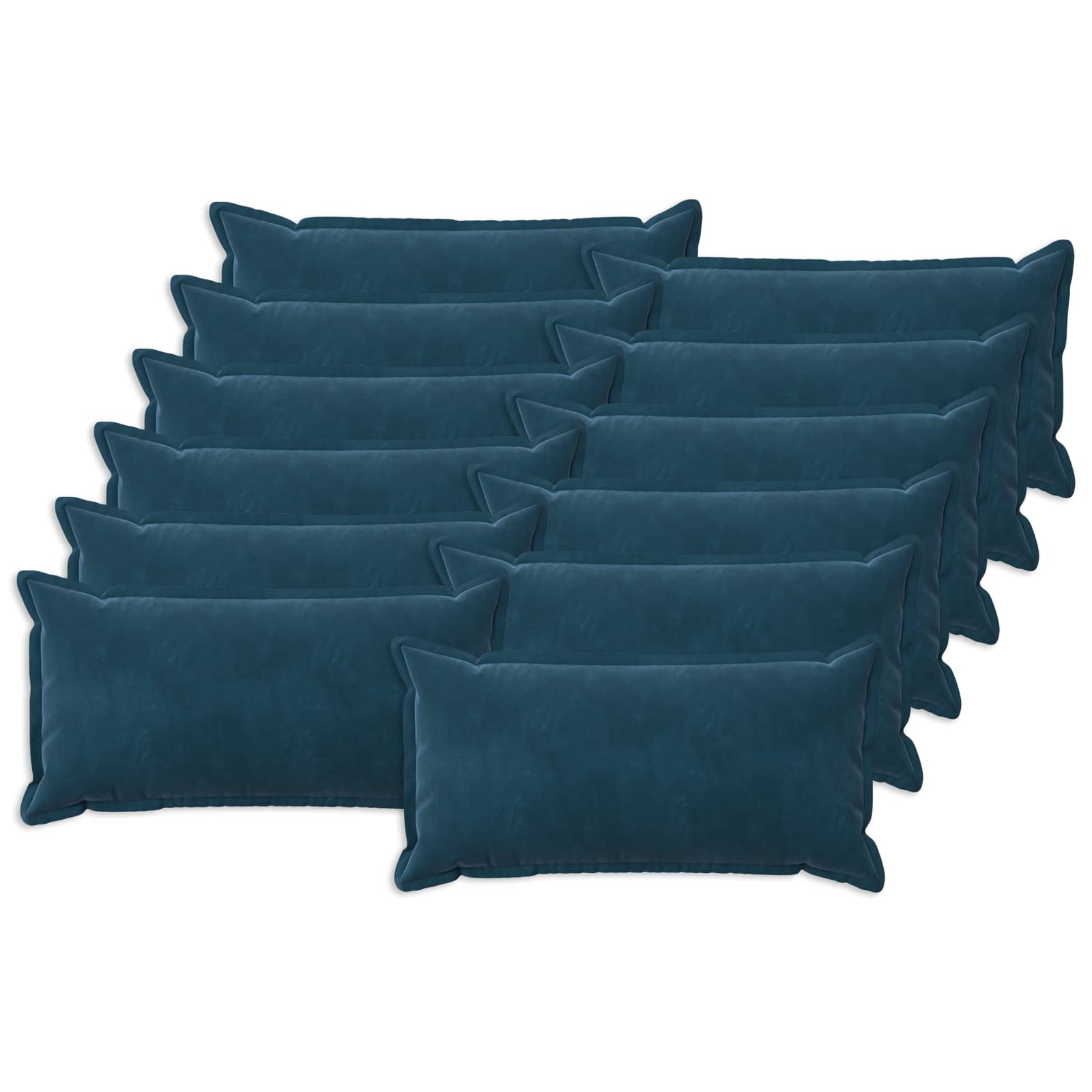 Kussen met kussen HOUTEN 12 st Blauw fluweel image 1