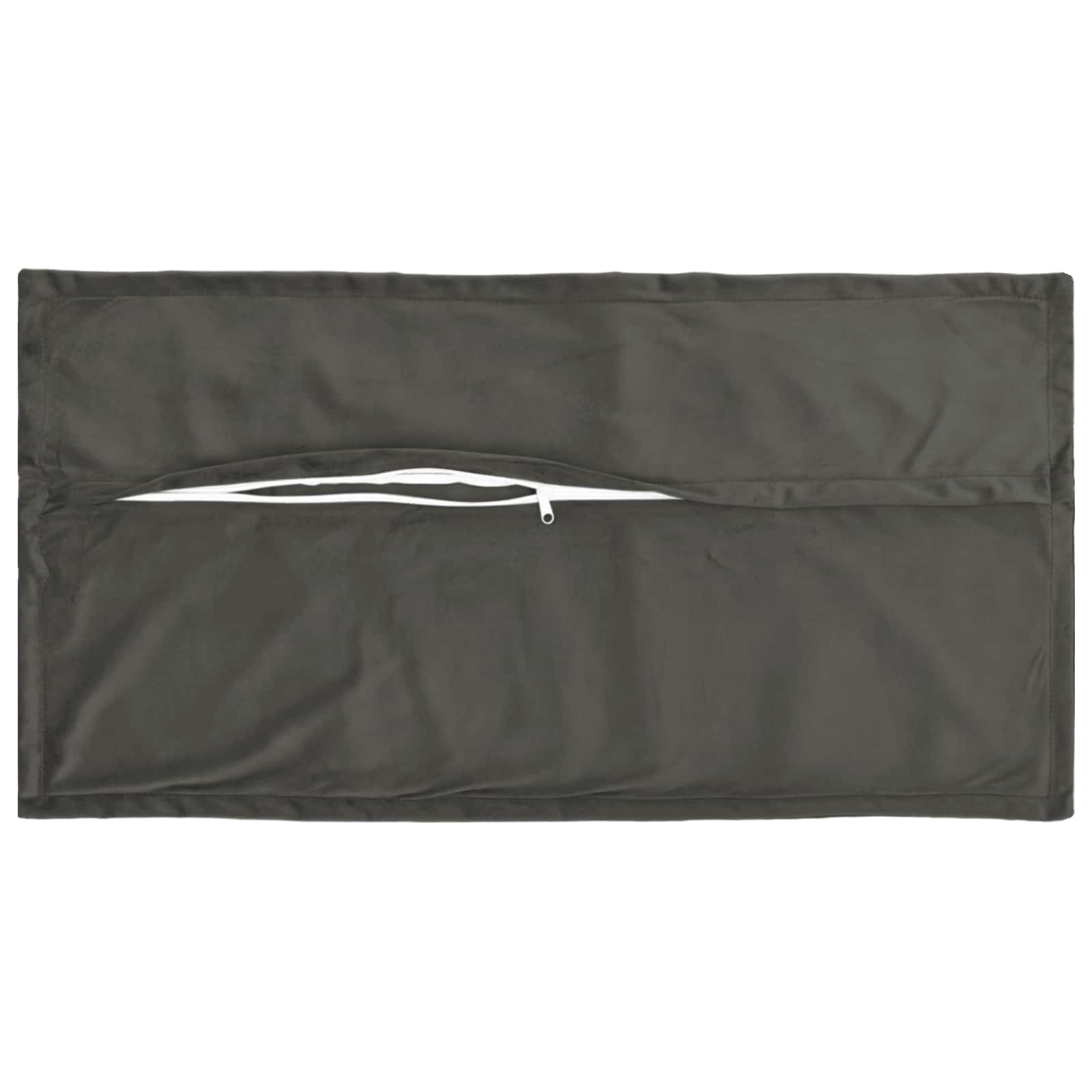 Kussen met kussen HOUTEN 2 st Donkergrijs fluweel image 3