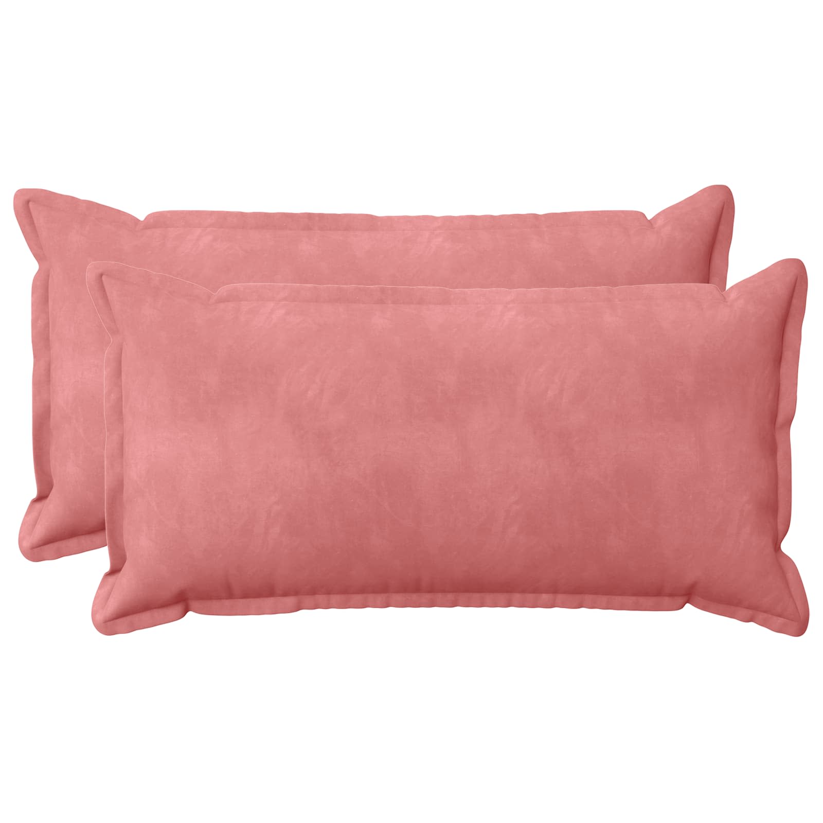 Kussen met kussen HOUTEN 2 st Roze fluweel image 1