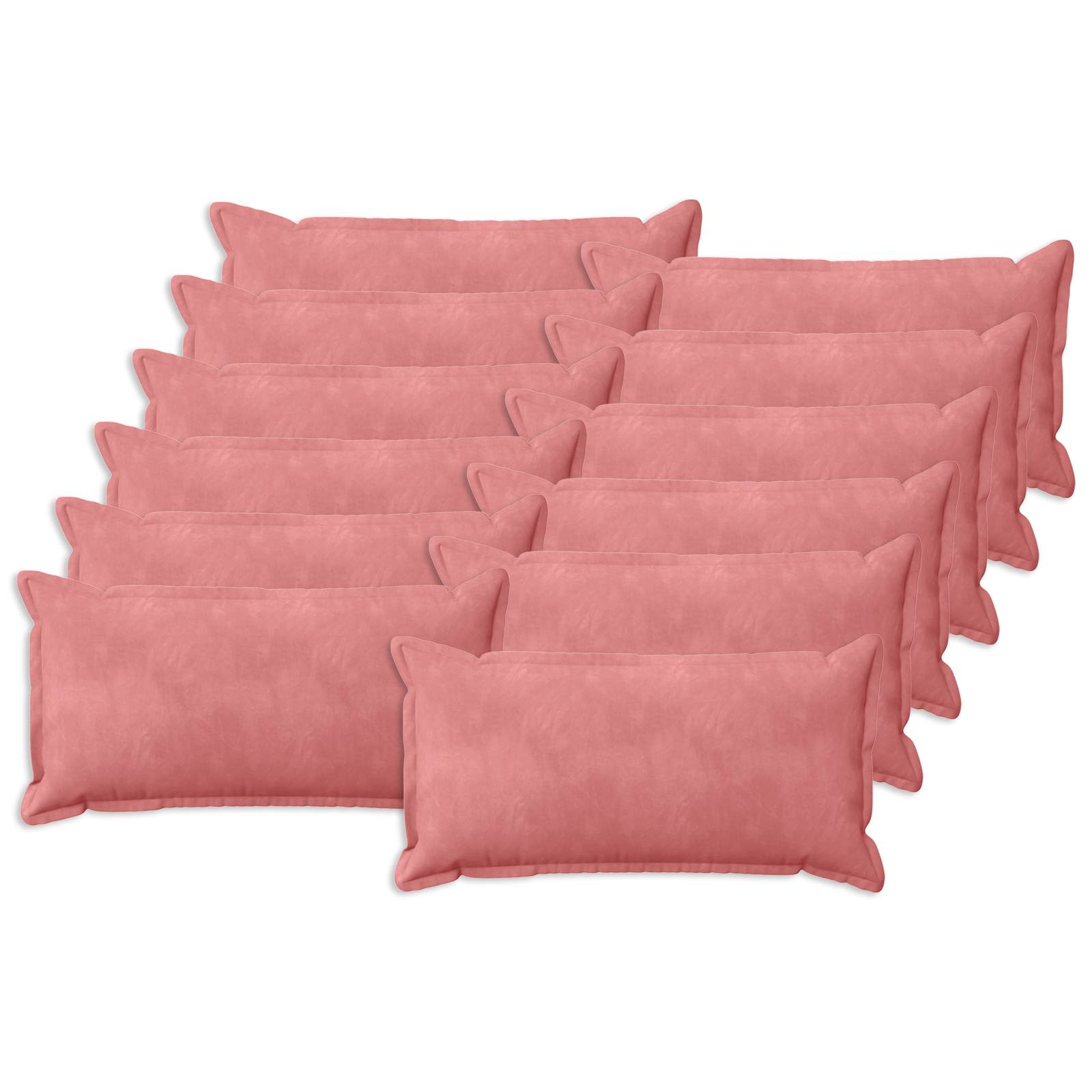 Kussen met kussen HOUTEN 12 st Roze fluweel image 2