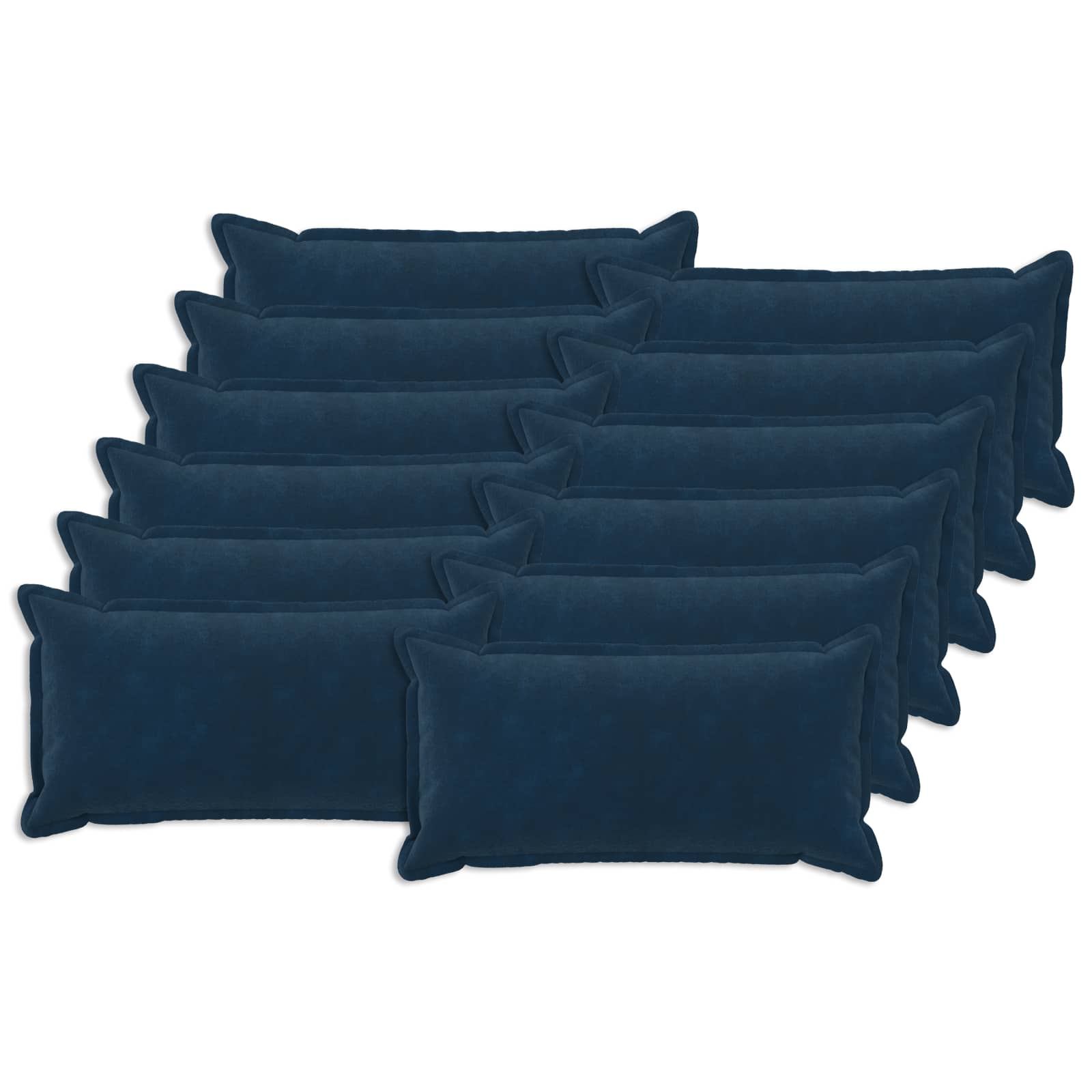 vidaXL Podložka s vankúšom HOUTEN 12 ks Modrá Mikrovlákno fleece
