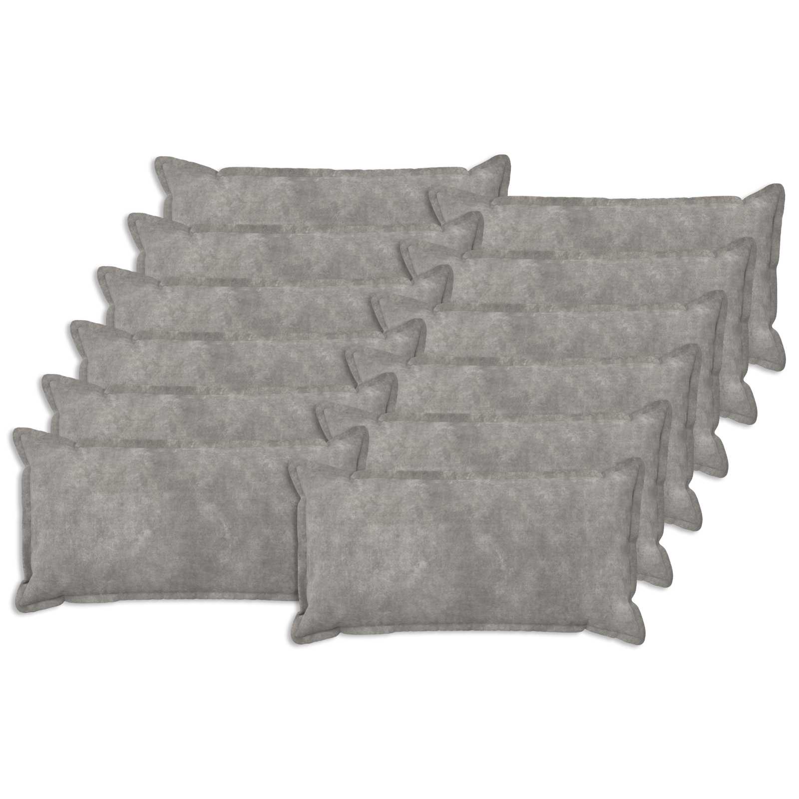 vidaXL Podložka s vankúšom HOUTEN 12 ks Svetlosivá Mikrovlákno fleece