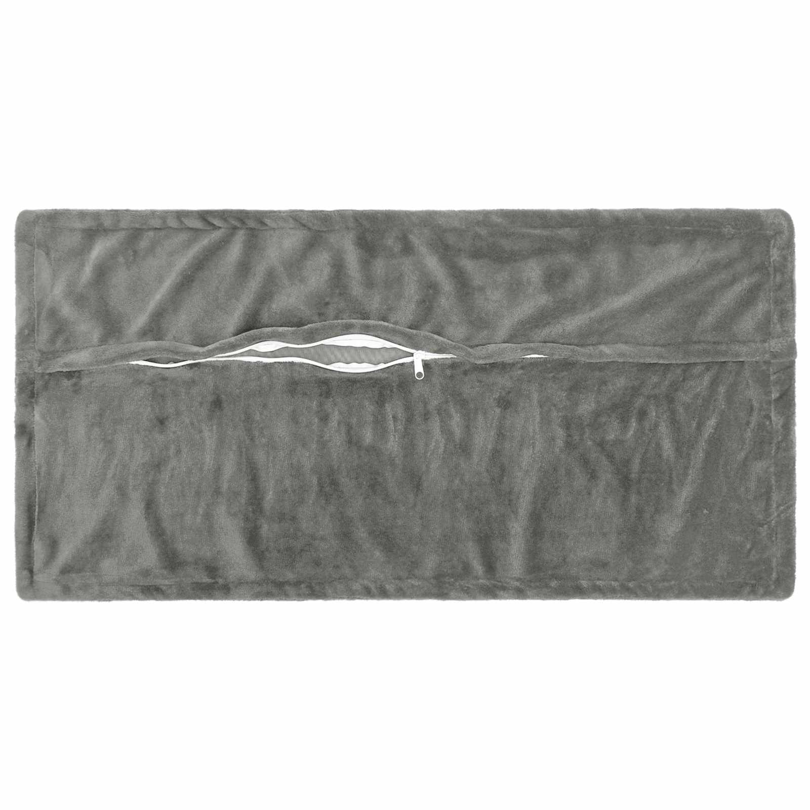 Dekorativna blazina 2 kos HOUTEN Temno siva 40 x 80 cm Flanel