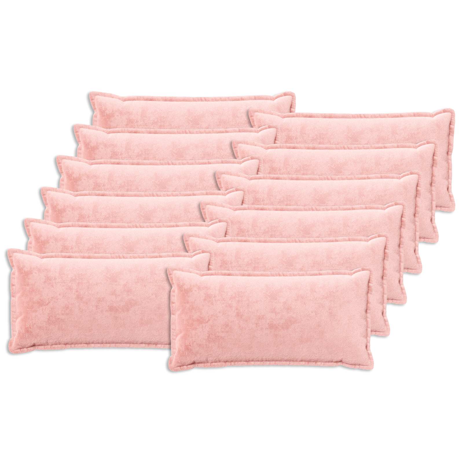 Dekorativna blazina 12 kos HOUTEN Roza 40 x 80 cm Flanel